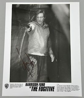 Harrison Ford signed Fugitive 10 x 8 inch promotional photograph.Provenance: Signed at UK Premiere f