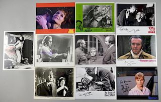 Hammer Horror, 10 signed promotional photographs including Isla Blair, Barbara Shelley, Veronica Car