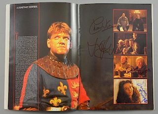 Henry V Royal World Charity Premiere brochure signed by 17 including Kenneth Brannagh, Emma Thompson