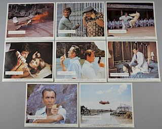 James Bond The Man With The Golden Gun (1974) Set of 8 Front of House cards, starring Roger Moore, U