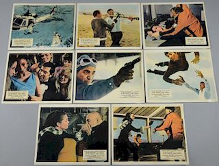 James Bon On Her Majesty's Secret Service (1969) Set of 8 Front of House Cards, starring George Laze