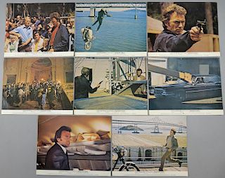 Magnum Force (1973) Set of 8 Front of House cards starring Clint Eastwood as Dirty Harry, Columbia/W