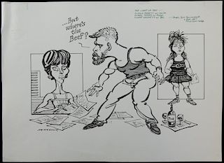 William Bill Hewison, original cartoon, The light of the day, Studio, Lyric Hammersmith, Punch 2 Sep