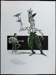 William Bill Hewison, original cartoon, Unforgettable, Garrick Theatre, The Times 21 Jun 1995, Ediso