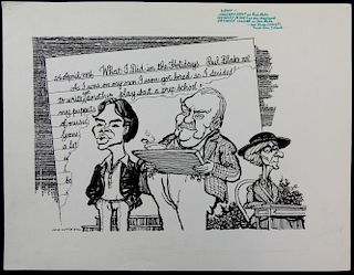 William Bill Hewison, original cartoon, Lent, Lyric Studio, Punch 9 Mar 1983, Jonathan Kent, Wensley