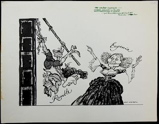 William Bill Hewison, original cartoon, The London cuckolds, Lyric Hammersmith, Punch 1 Jun 1985, Mi