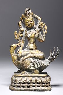 Antique Chinese Gilt Bronze Buddha