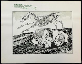 William Bill Hewison, original cartoon, Rosmersholm, Cottesloe, Punch 20 May 1987, Suzanne Bertish,