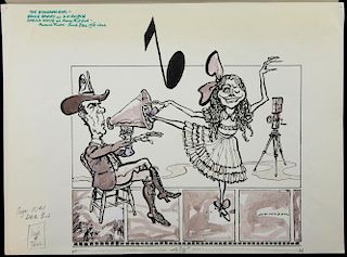William Bill Hewison, original cartoon, The biograph girl, Phoenix Theatre, Punch 3 Dec 1980, Bruce