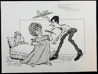 William Bill Hewison, original cartoon, Women on the verge of HRT, Vaudeville, The Times 5 March 199