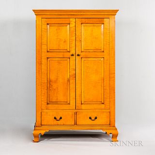 Eldred Wheeler Tiger-maple Two-door Cabinet