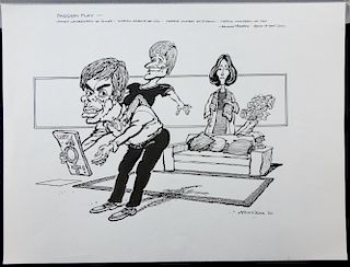 William Bill Hewison, original cartoon, Passion play, Dolmar, opened 1 Apr 2000, James Laurenson, Ma
