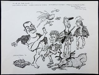 William Bill Hewison, original cartoon, A lie of the mind, Donmar, Times 5 Jul 2001, Andy Serkis, Si