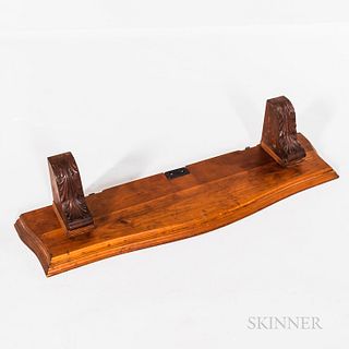 Carved and Shaped Cherry Shelf/Mantel