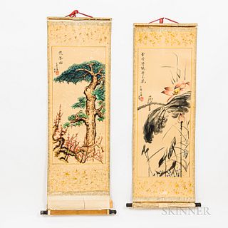 Two Chinese Hanging Scrolls