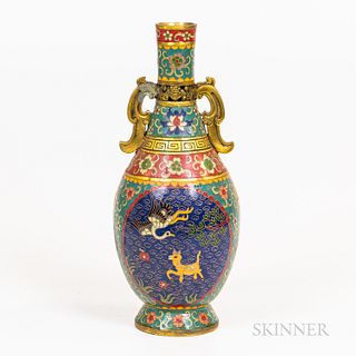 Modern Chinese Cloisonne Vase