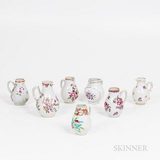 Seven Chinese Export Porcelain Creamers