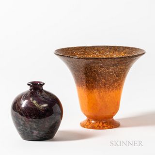 Webb and Corbett and Monart Art Glass Vases