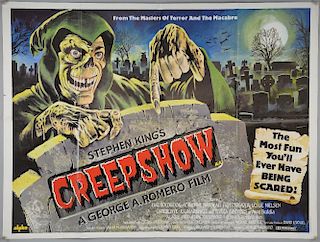 Creepshow (1982) British Quad film poster, horror directed by George A. Romero, Alpha, rolled, 30 x