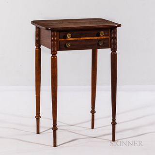 Federal-style Mahogany Two-drawer Work Table