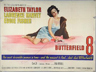 Butterfield 8 (1960) British Quad film poster, starring Elizabeth Taylor, MGM, folded, 30 x 40 inche