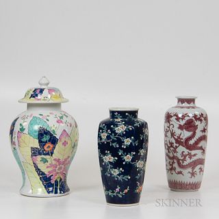 Three Decorative Chinese Ceramics