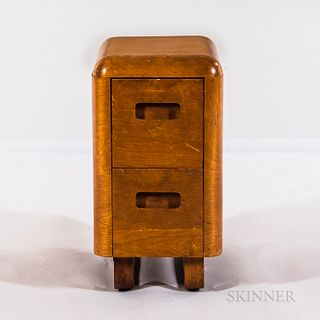Art Deco Walnut-veneer End Table