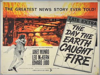 The Day The Earth Caught Fire (1962) British Quad film poster, starring Janet Munro & Edward Judd, B