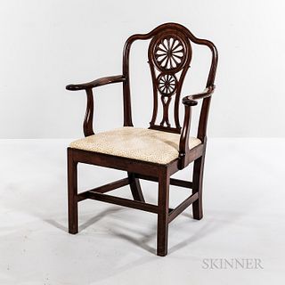 Hepplewhite-style Mahogany Arm Chair