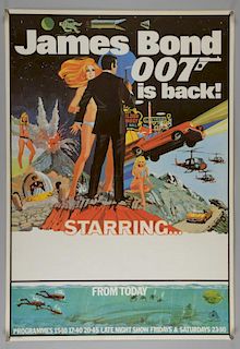 James Bond Fan Poster (1970's) Double Crown, original & un-circulated advertising & promotional post