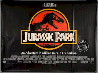 Jurassic Park (1993) Four British Quad film posters, directed by Steven Spielberg, Universal, rolled