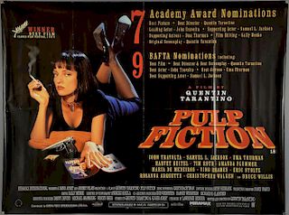 Pulp Fiction (1994) Two British Quad film posters, directed by Quentin Tarantino, Miramax, folded, 3