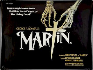 Martin (1978) British Quad film poster, horror directed by George A Romero, Miracle Films, rolled, 3