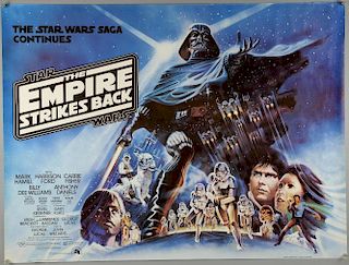 Star Wars The Empire Strikes Back (1980) British Quad film poster, artwork by Drew Struzan, 20th Cen