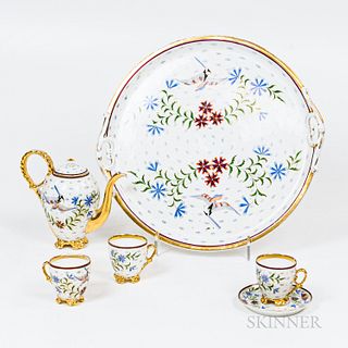 Japanese Porcelain Chocolate Service with Tray