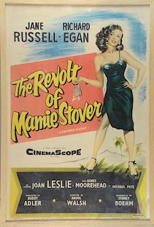 The Revolt of Mamie Stover (1956) British Double Crown film poster, starring Jane Russell, 20th Cent