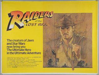 Raiders of the Lost Ark (1981) Printer's Proof British Quad film poster, artwork by Richard Amsel, s