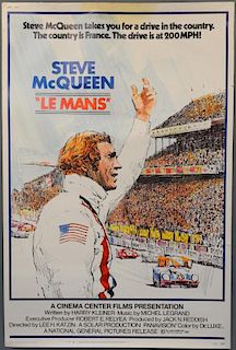 Le Mans (1971) US 40 x 60 film poster, starring Steve McQueen, National General, rolled, 40 x 60 inc