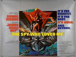 James Bond The Spy Who Loved Me (1977) British Quad film poster, starring Roger Moore, United Artist
