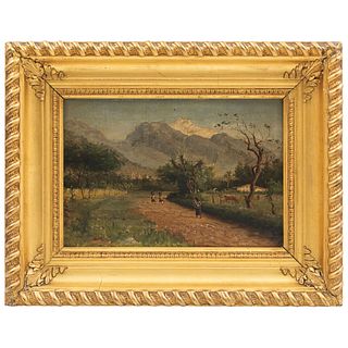 TOWNLEY BENSON (CANADÁ,1848–MÉXICO, 1907) PAISAJE CON MONTAÑA Óleo sobre tela Firmado y fechado 1894. 22 x 31.5 cm