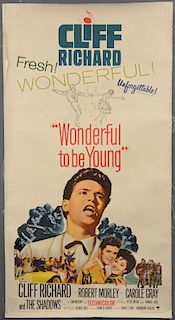 Wonderful To Be Young (1962) Three Sheet film poster, musical starring Cliff Richard & Robert Morley