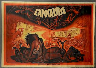 L'Apocalypse (1948) French 2 Panel film poster, artwork by Rene Peron, IMP. C.F. 29 R. Marsoulan - P