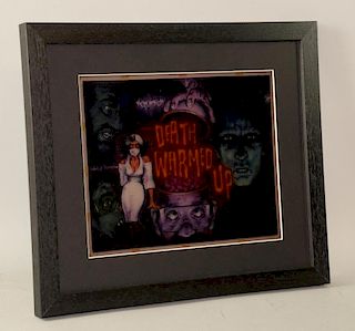 Death Warmed Up (1984) Graham Humphreys original Quad artwork photo transparency, framed/glazed, 12