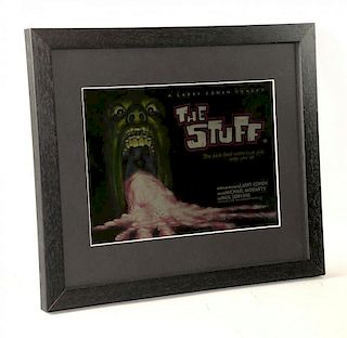 The Stuff (1985) Graham Humphreys original Quad artwork photo transparency, framed/glazed, 12 x 13.5