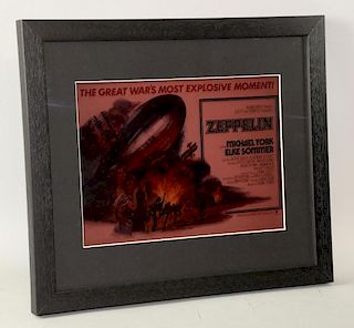 Zeppelin (1971) Tom Chantrell original Quad artwork photo transparency, framed/glazed, 12 x 13.5 inc