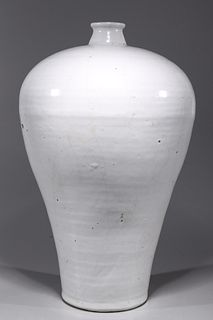 Large Chinese Blanc de Chine Porcelain Meiping Vase