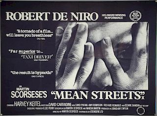 Mean Streets (1973) British Quad film poster, starring Robert De Niro, Etondene, folded, 30 x 40 inc