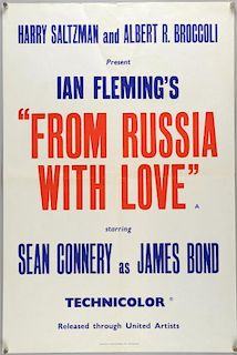 James Bond From Russia With Love (Re-release) British Double Crown film poster, starring Sean Conner