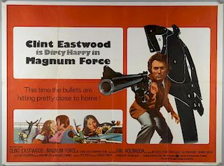 Magnum Force (1973) British Quad film poster, starring Clint Eastwood as Harry Callaghan, Columbia-W
