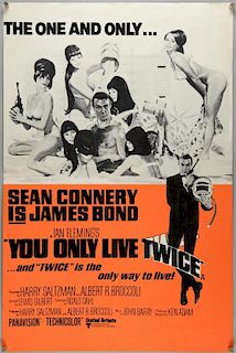 James Bond You Only Live Twice (Re-release) British Double Crown film poster, starring Sean Connery,